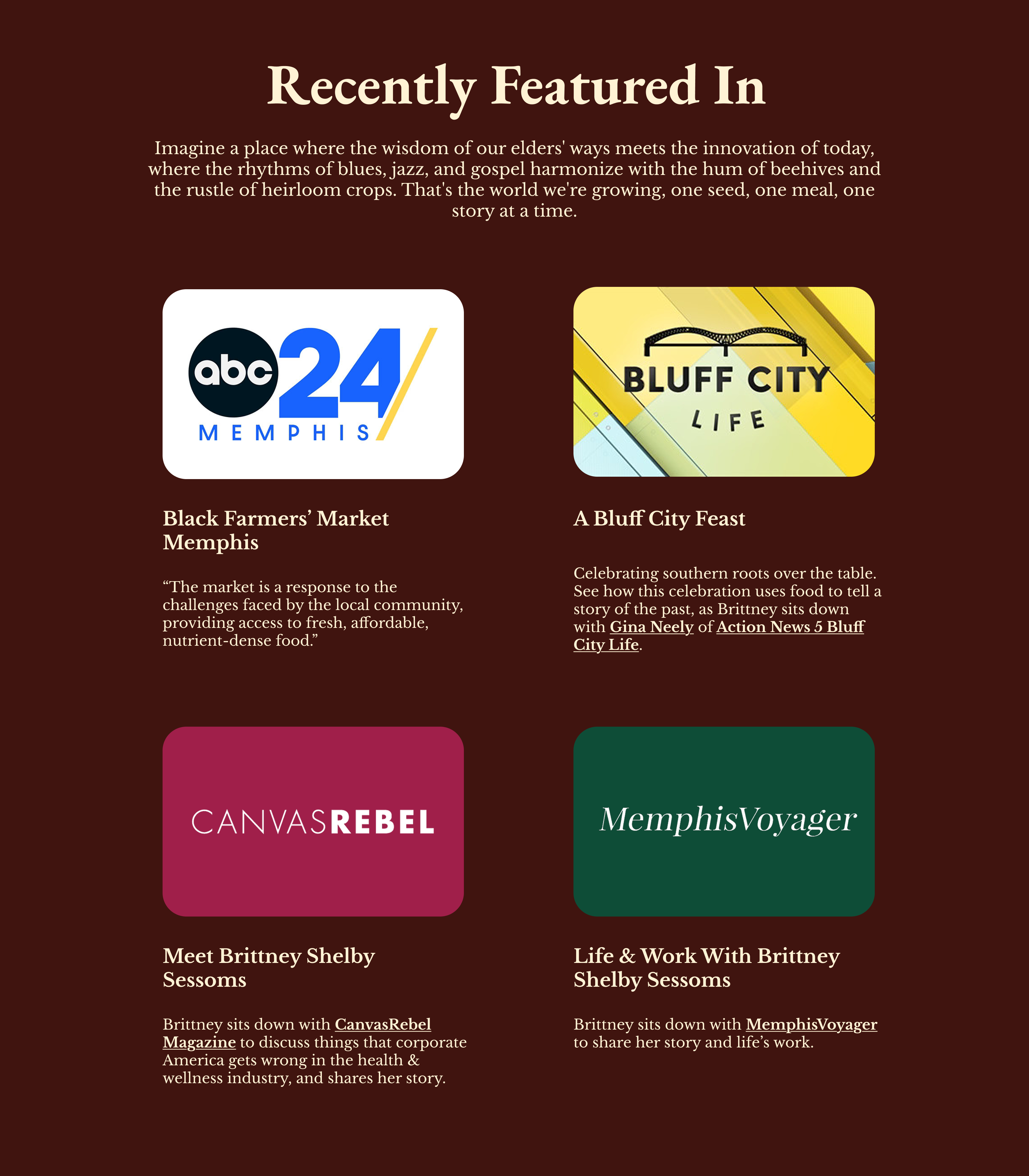 Charlotte & Pickens news section after mockup