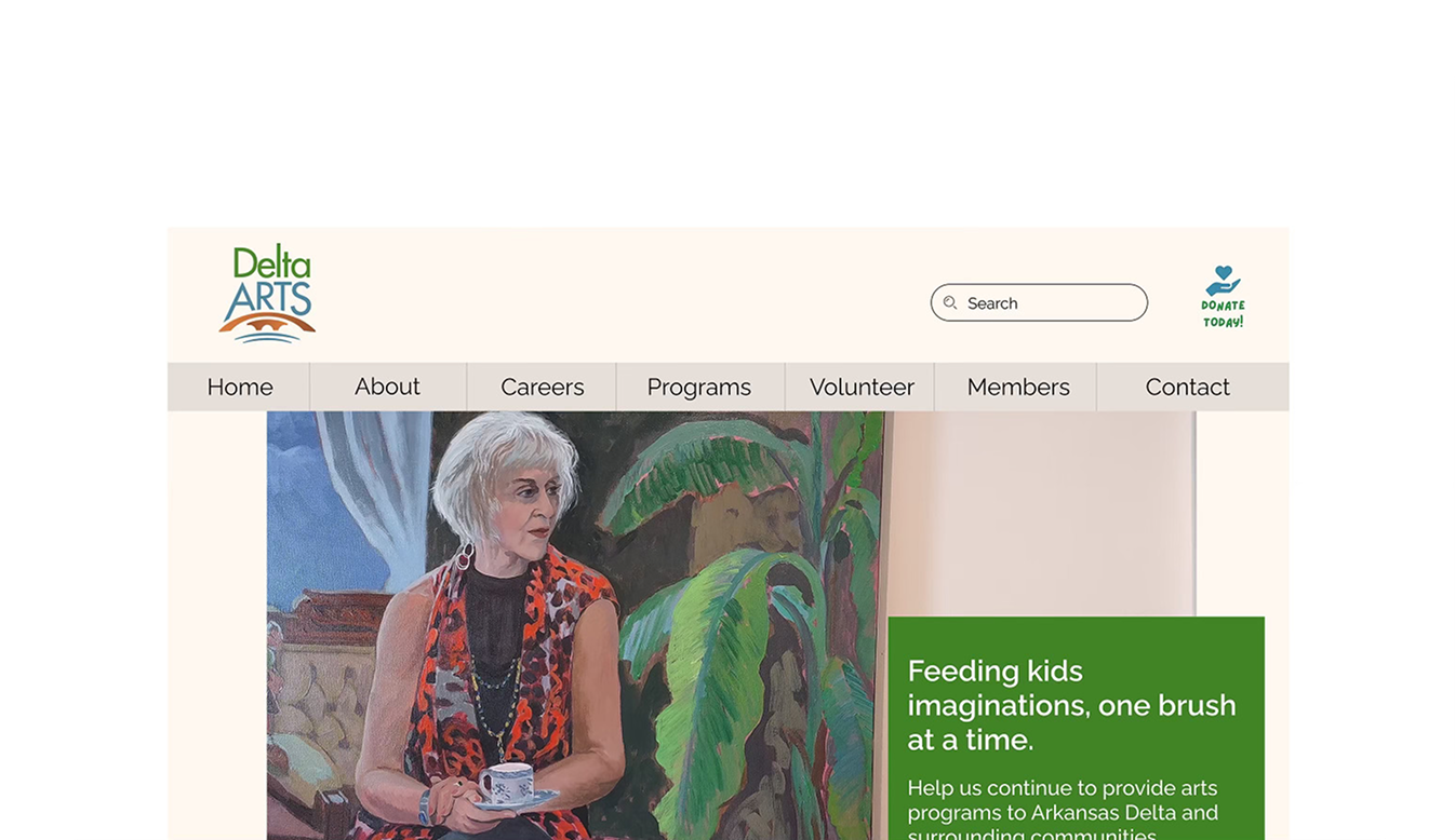 delta arts home page mockup
